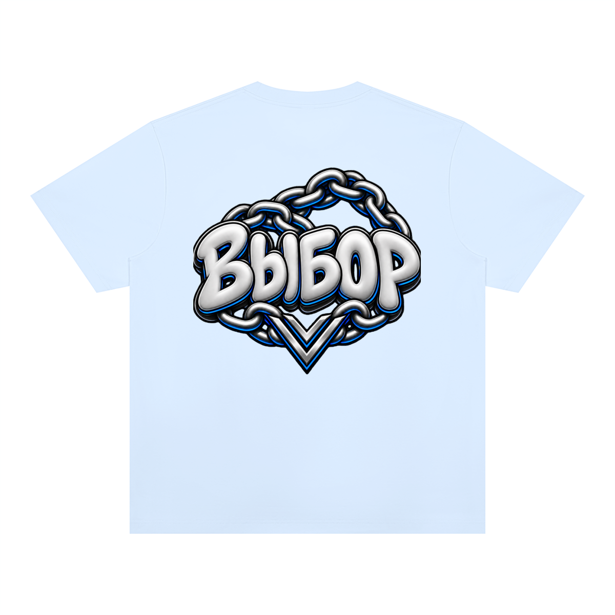 Cobalt Heavyweight T-Shirt — Sky Blue — Back