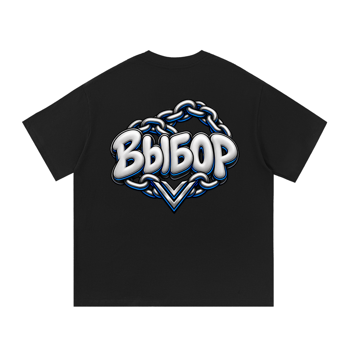 Cobalt Essential Cotton T-Shirt — Black — Back