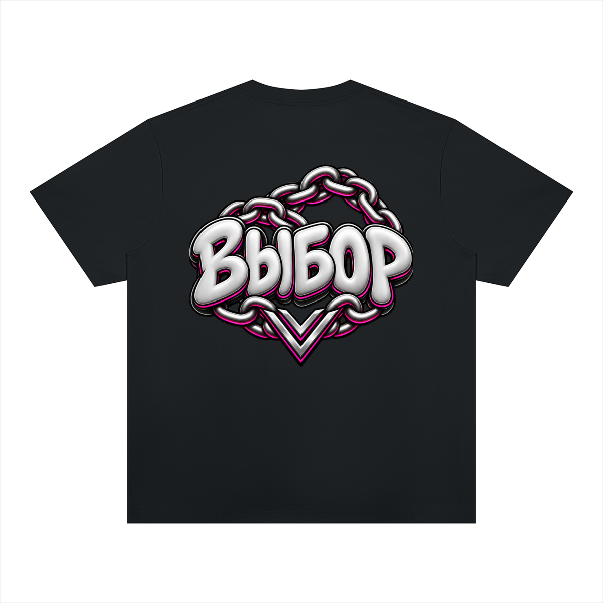 Rose Heavyweight Oversized T-Shirt — Black — Back