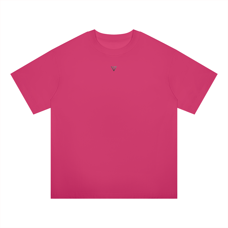 Rose Oversized Drop Shoulder T-Shirt — Rose Red — Front