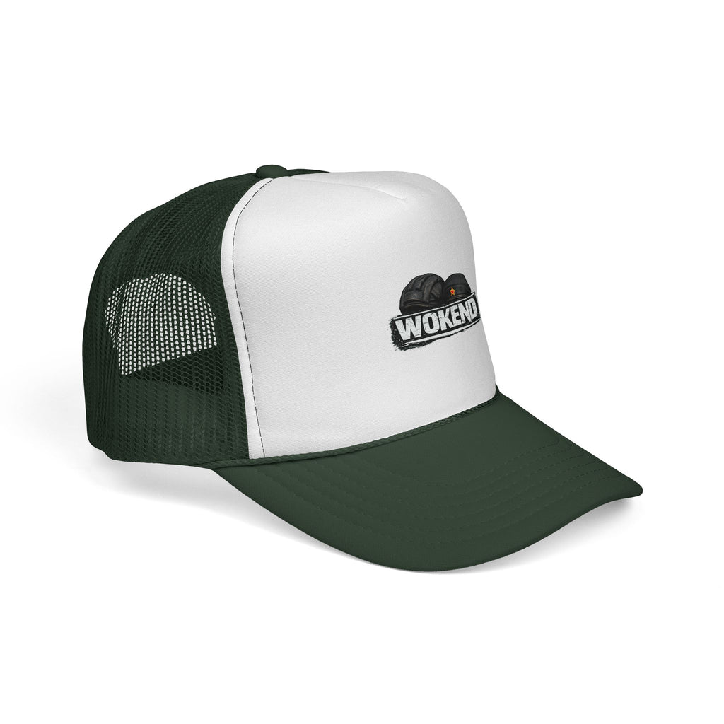 WOKEND cloud logo Trucker Cap | embroidered trucker hat, mesh back