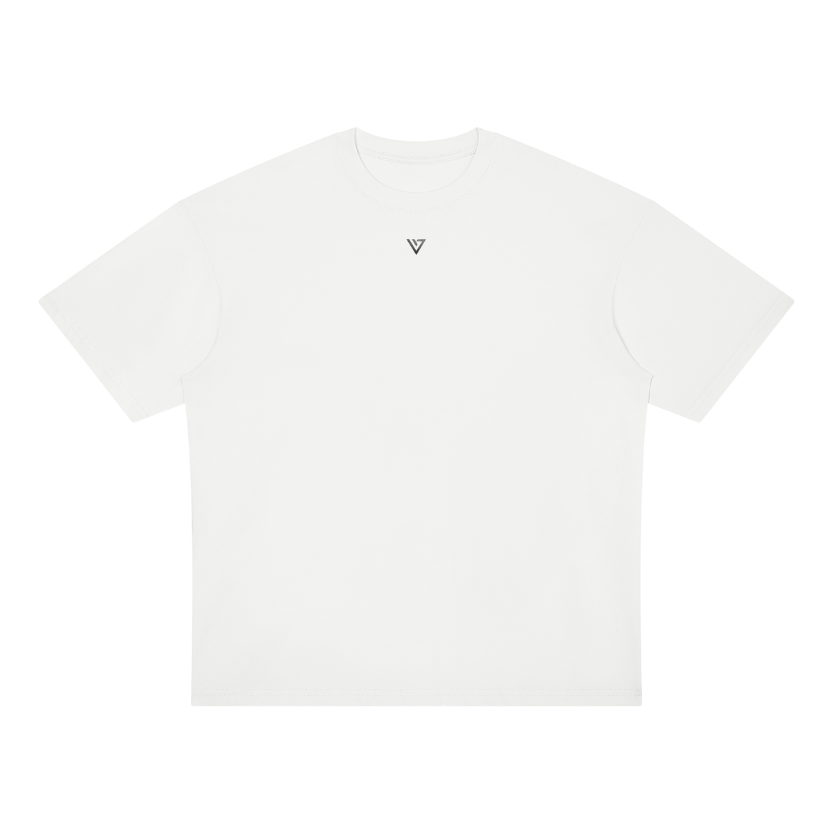 Rose Oversized T-Shirt — White — Front