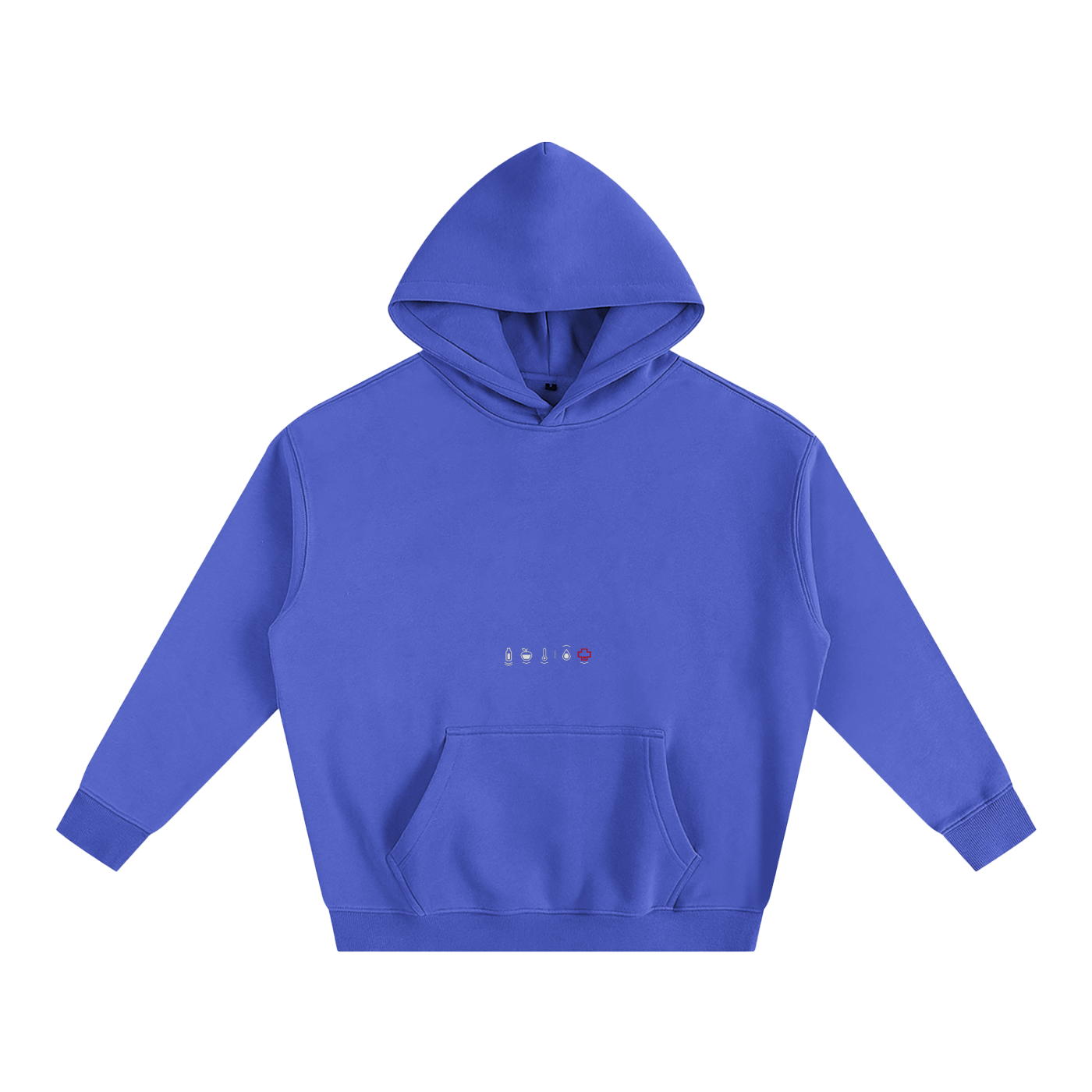 Health Bar Red Oversize Fleeced Hoodie