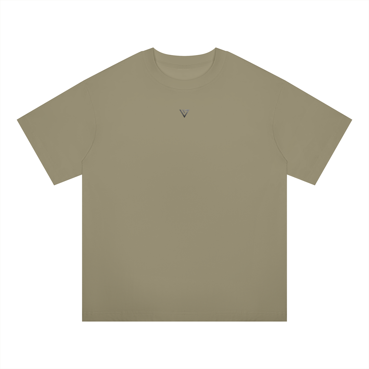 Emerald Oversized T-Shirt — Gray Green — Front