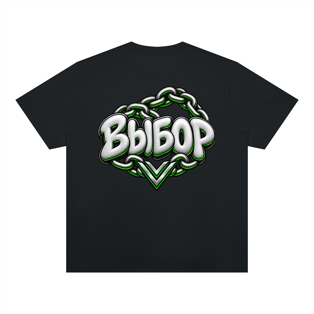 Emerald Heavyweight T-Shirt — Black — Back