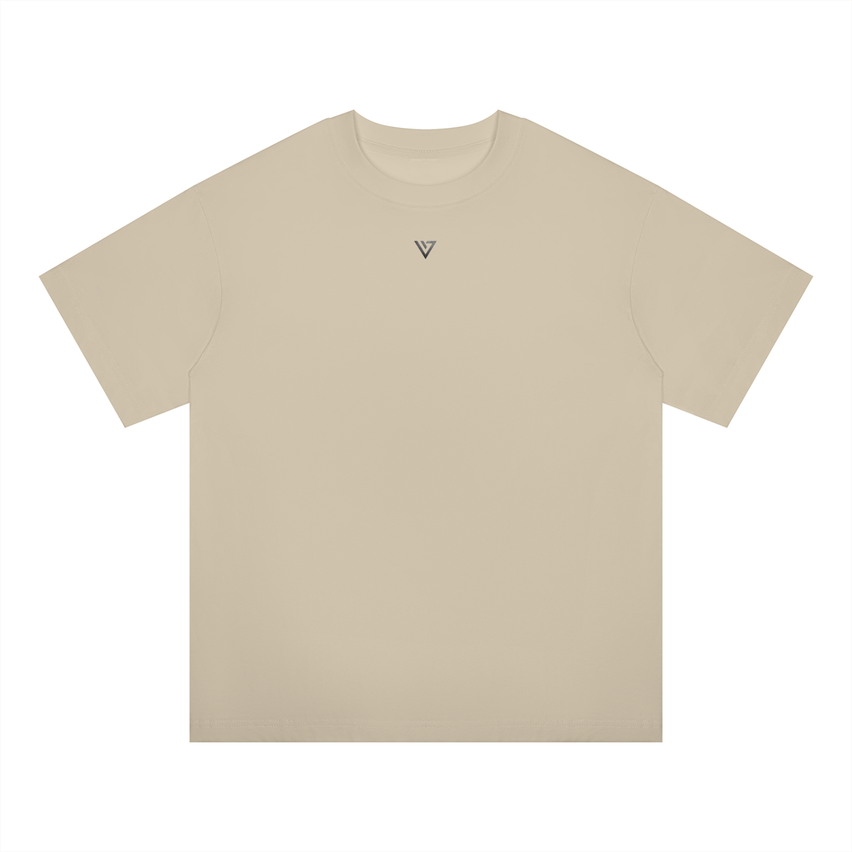 Gold Oversized Drop Shoulder T-Shirt — Apricot — Front