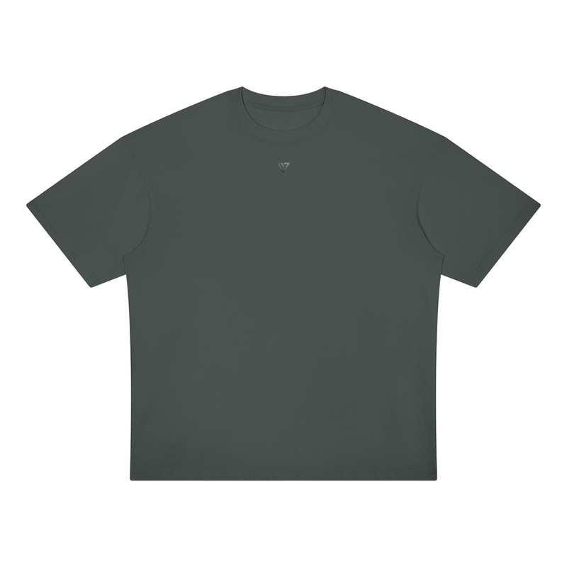 Rose Oversized T-Shirt — Dark Gray — Front