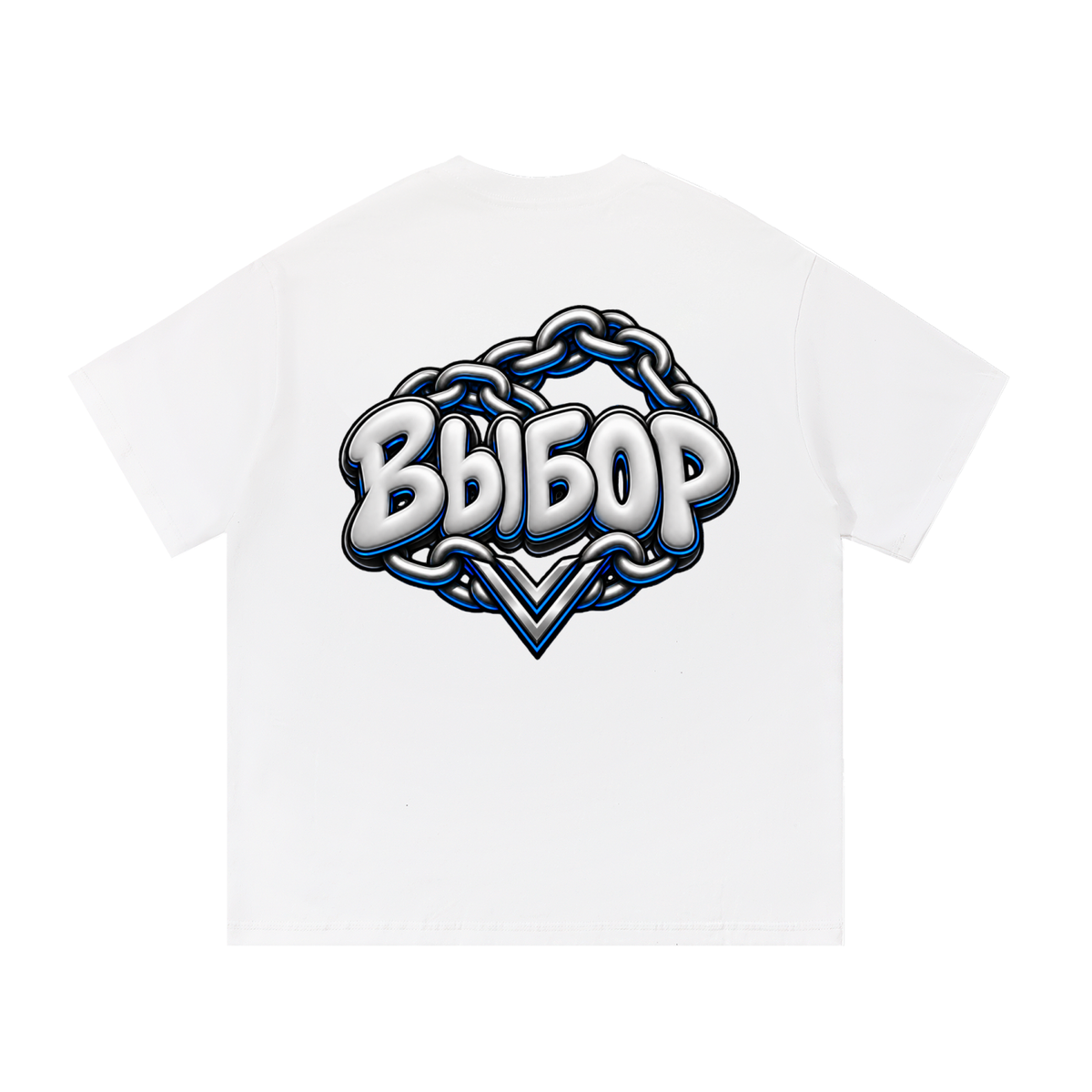 Cobalt Essential Cotton T-Shirt — White — Back