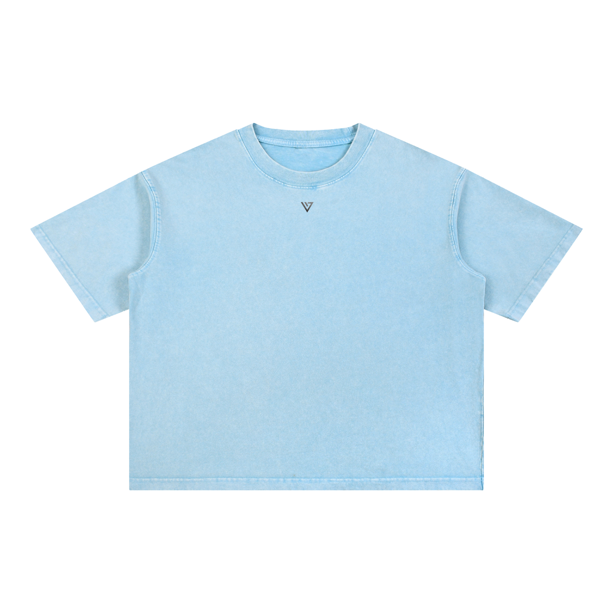 Cobalt Mineral Washed T-Shirt — Sky Blue — Front