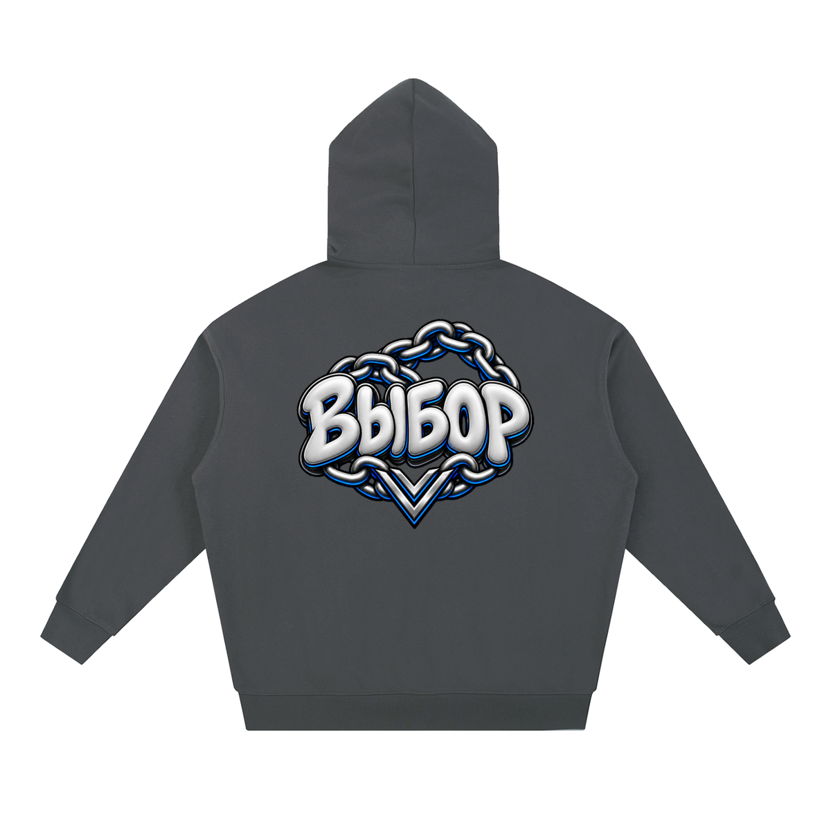 Cobalt Chrome Hoodie — Dark Gray — Back