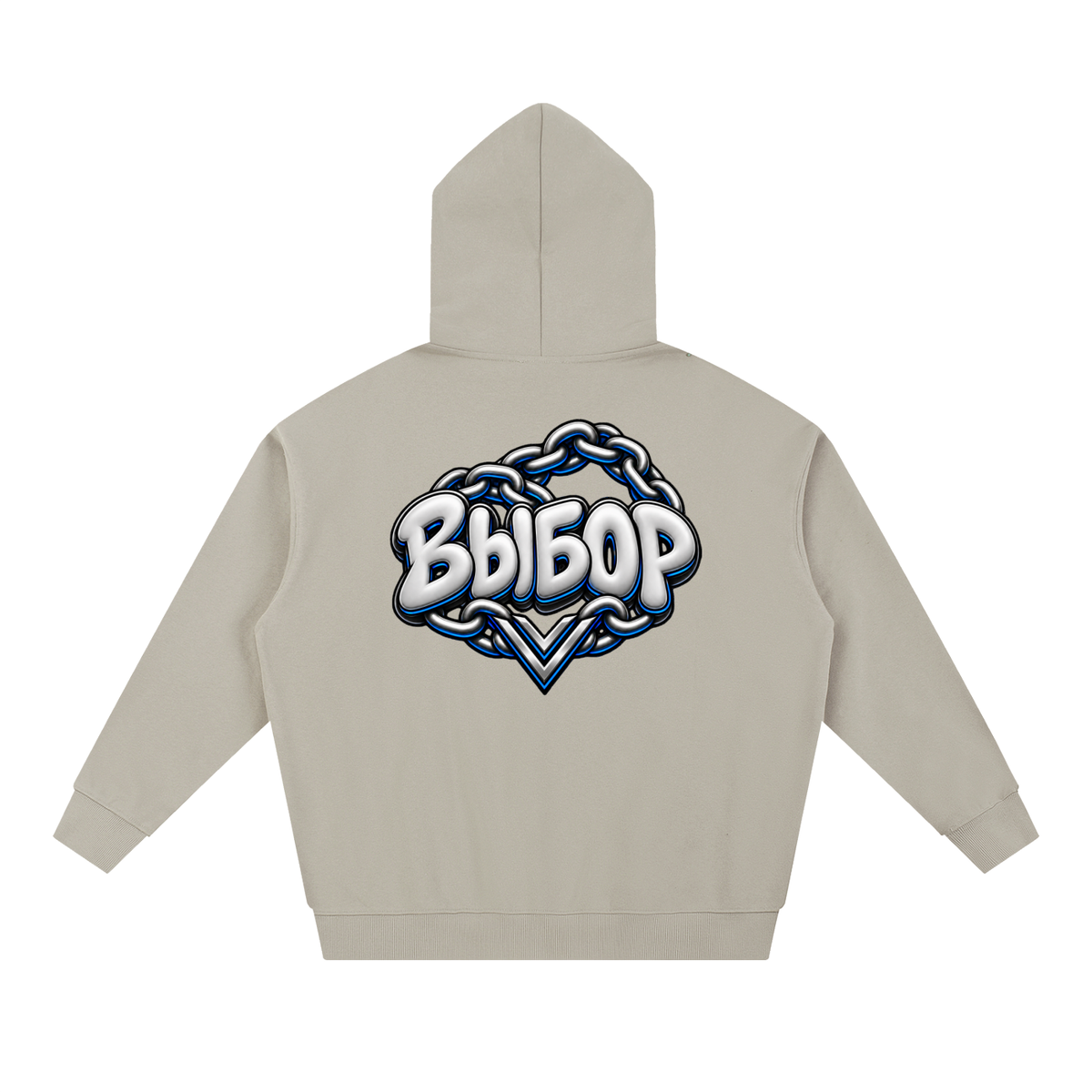 Cobalt Chrome Hoodie — Light Gray — Back