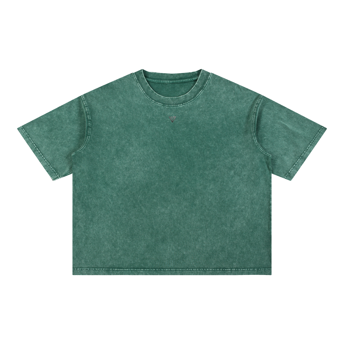 Emerald Mineral Washed T-Shirt — Blackish Green — Front