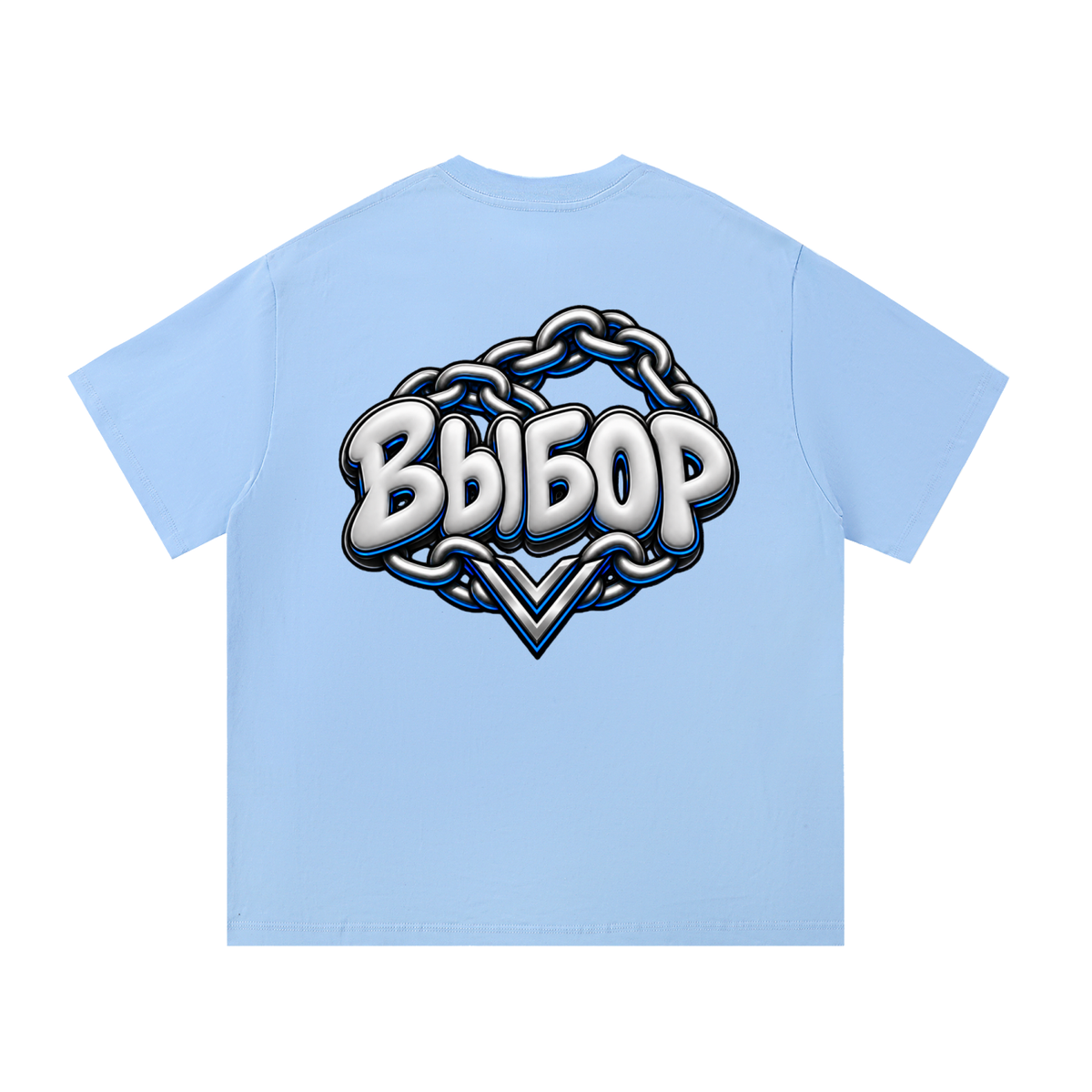 Cobalt Essential Cotton T-Shirt — Blue — Back