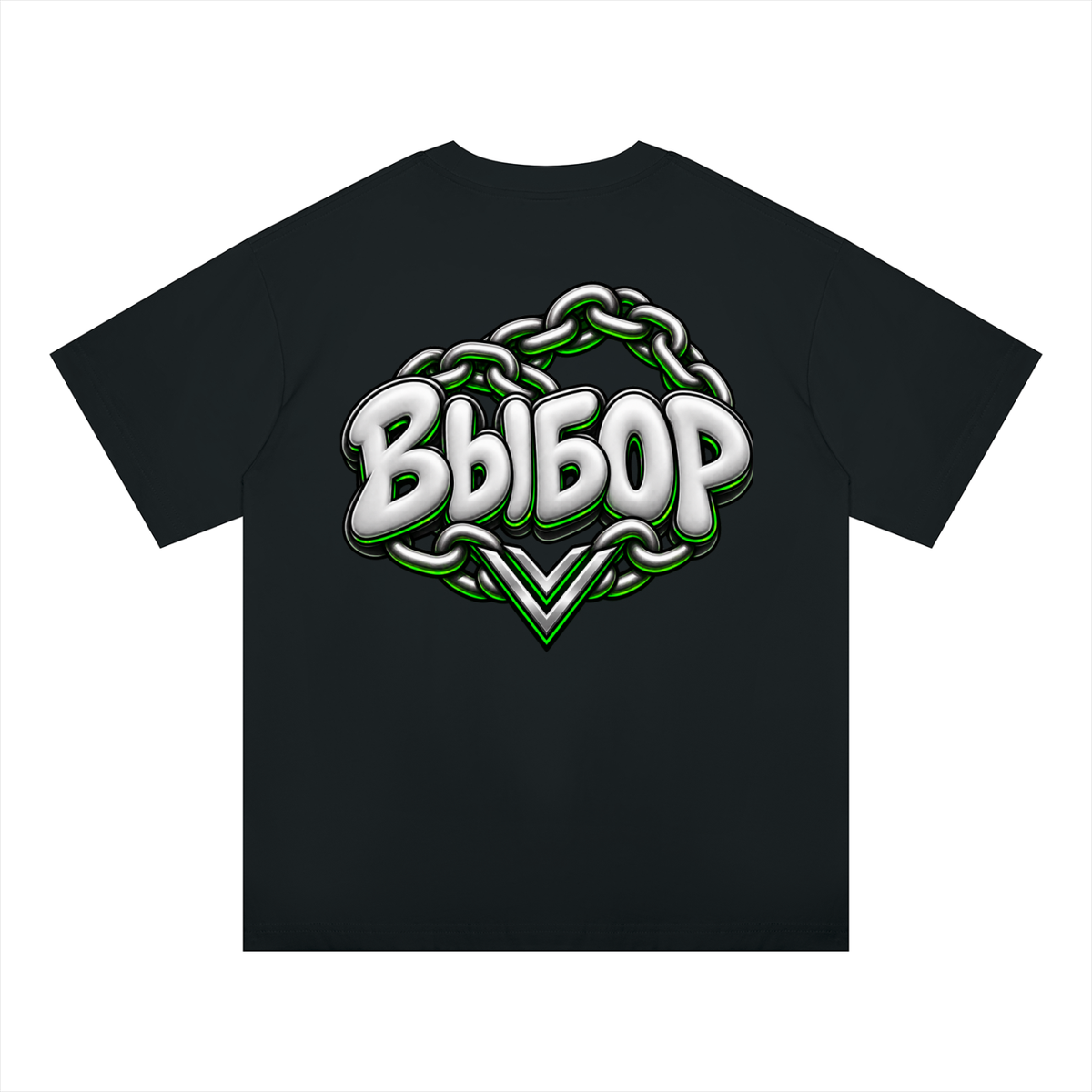 Emerald Oversized T-Shirt — Black — Back