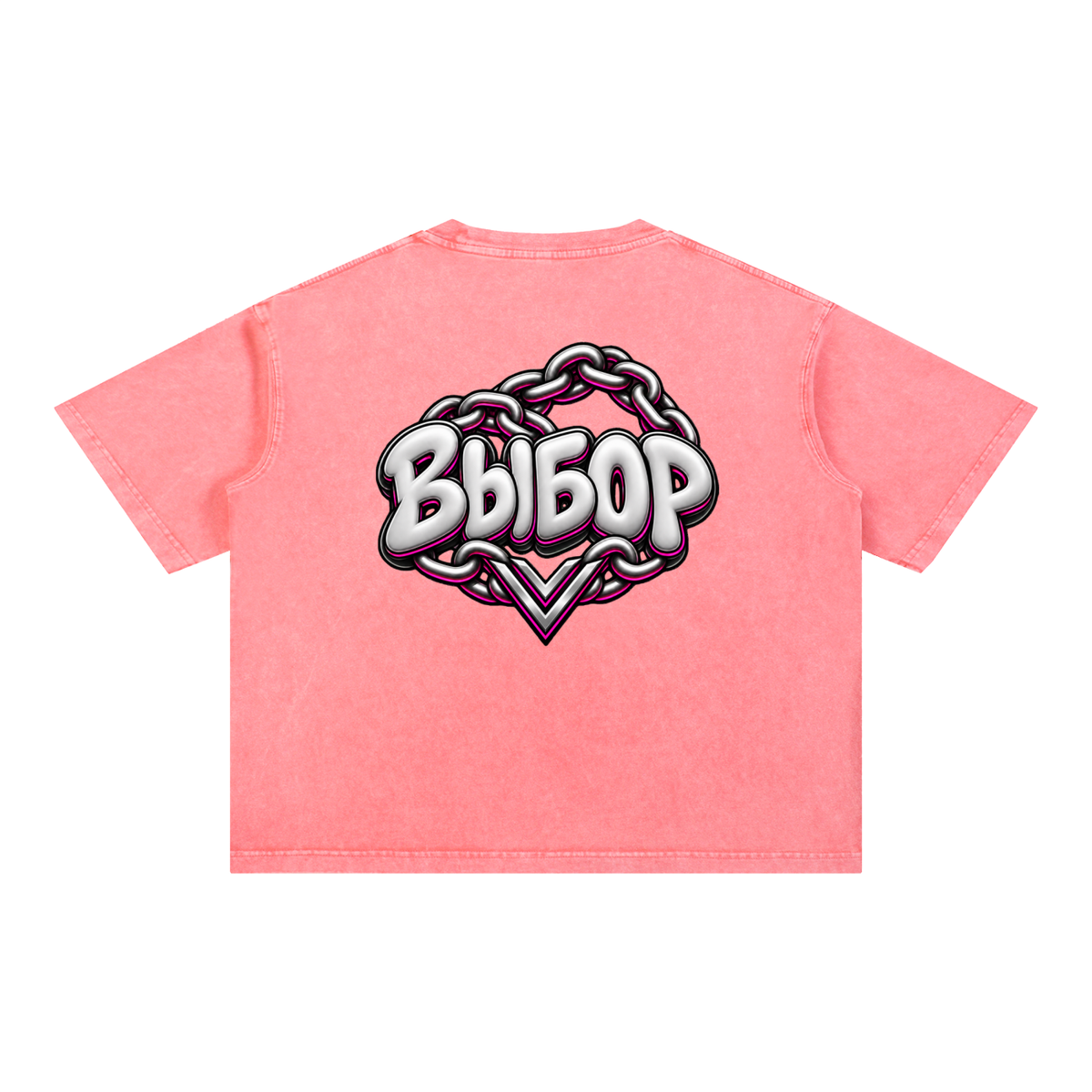 Rose Mineral Washed T-Shirt — Pink — Back