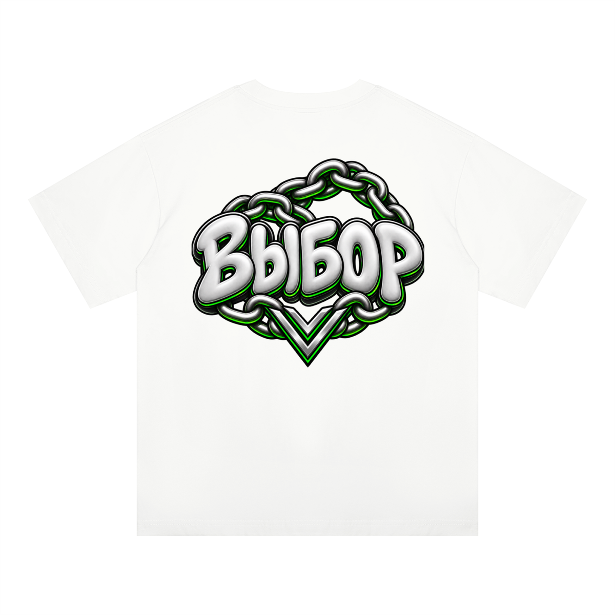 Emerald Oversized T-Shirt — White — Back