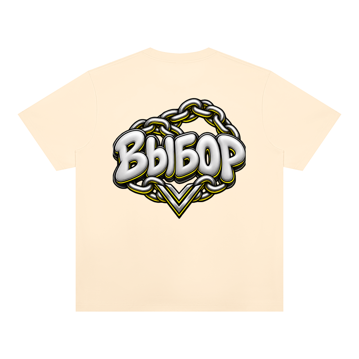 Gold Heavyweight T-Shirt — Apricot — Back
