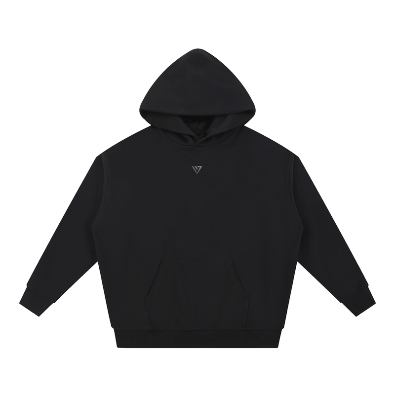 Emerald Chrome Hoodie — Black — Front