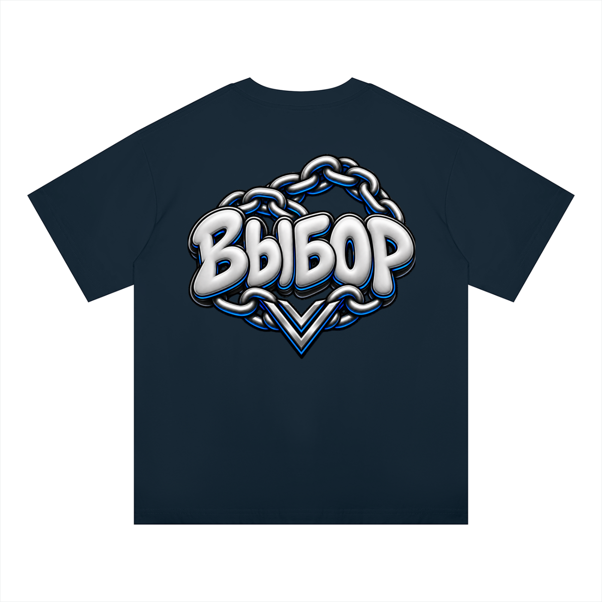 Cobalt Oversized T-Shirt — Navy Blue — Back