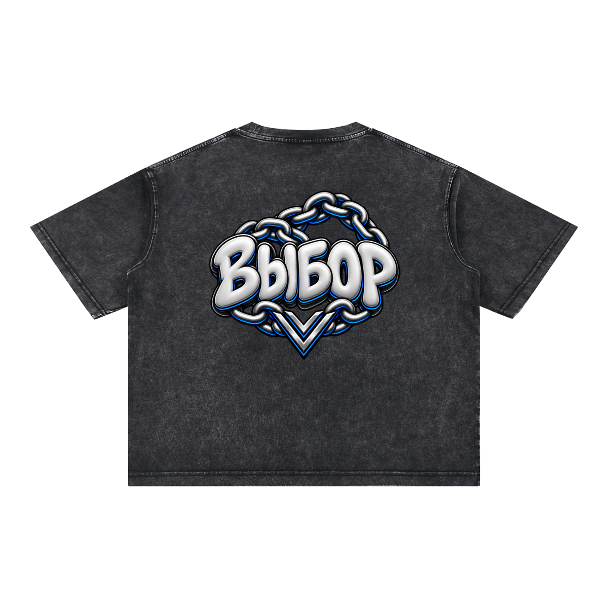 Cobalt Mineral Washed T-Shirt — Black — Back
