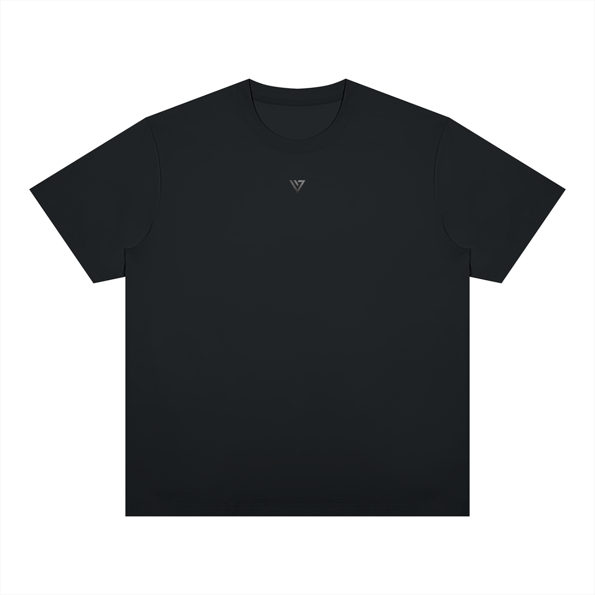 Emerald Heavyweight T-Shirt — Black — Front