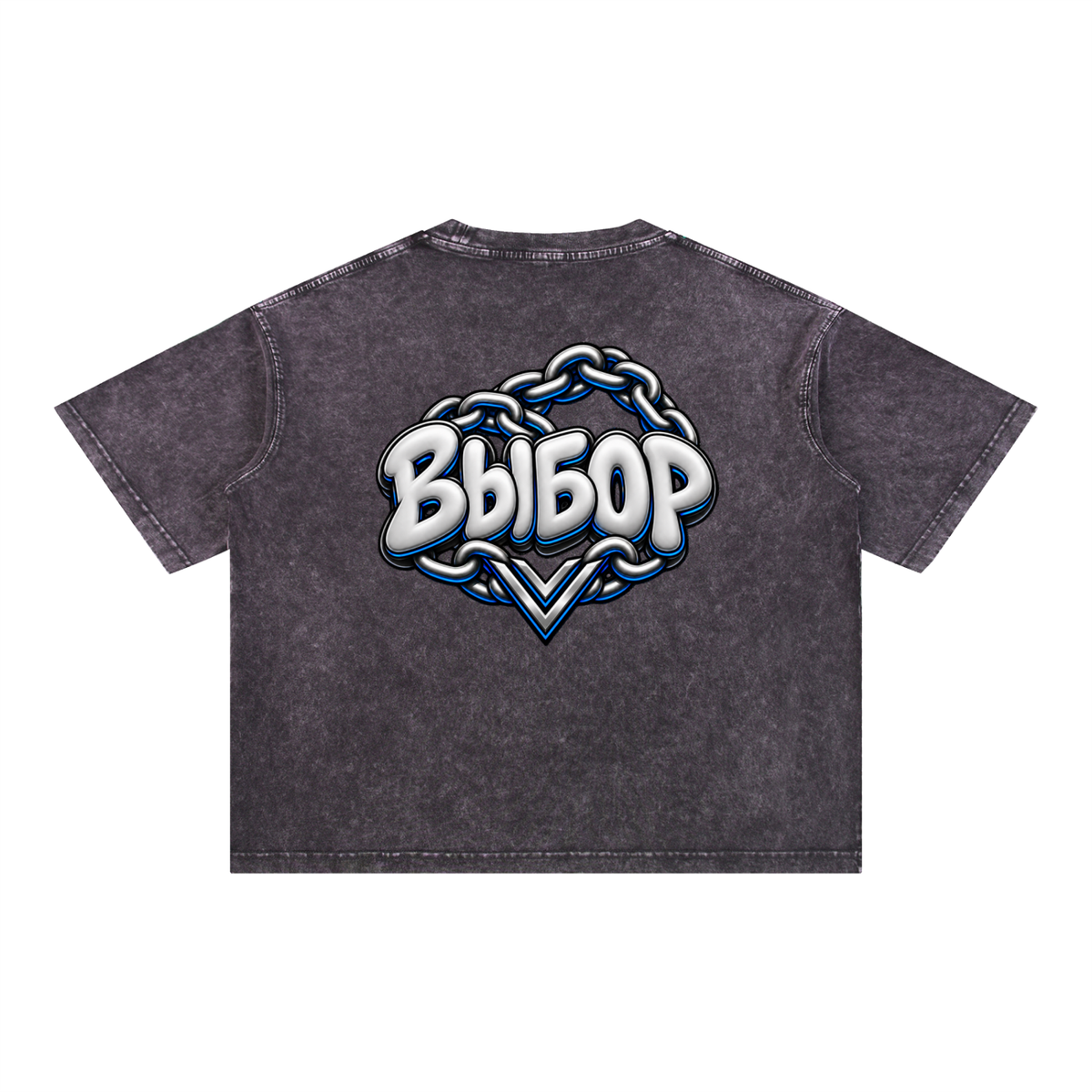 Cobalt Mineral Washed T-Shirt — Dark Gray — Back