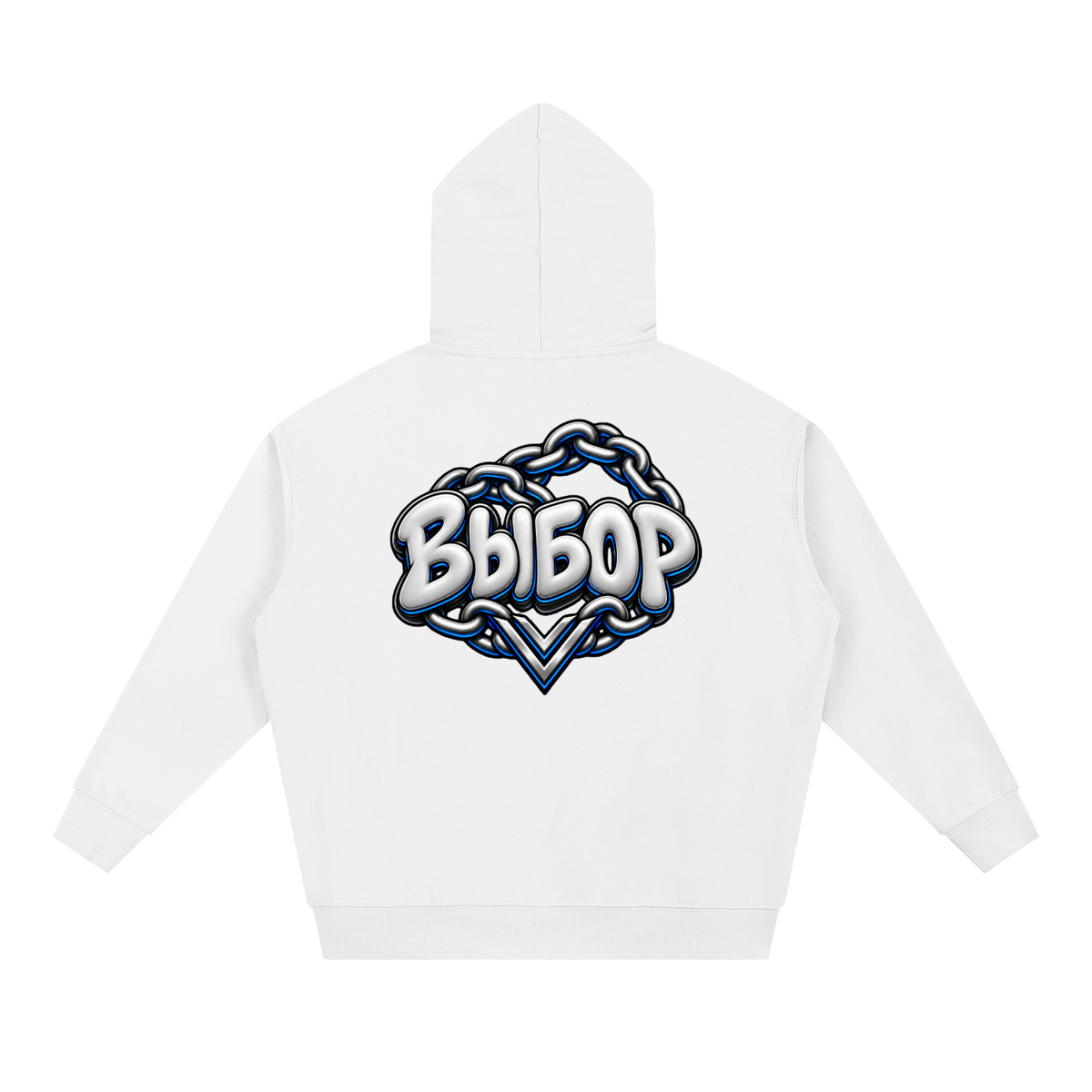 Cobalt Chrome Hoodie — White — Back