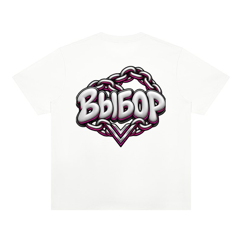 Rose Heavyweight Oversized T-Shirt — White — Back