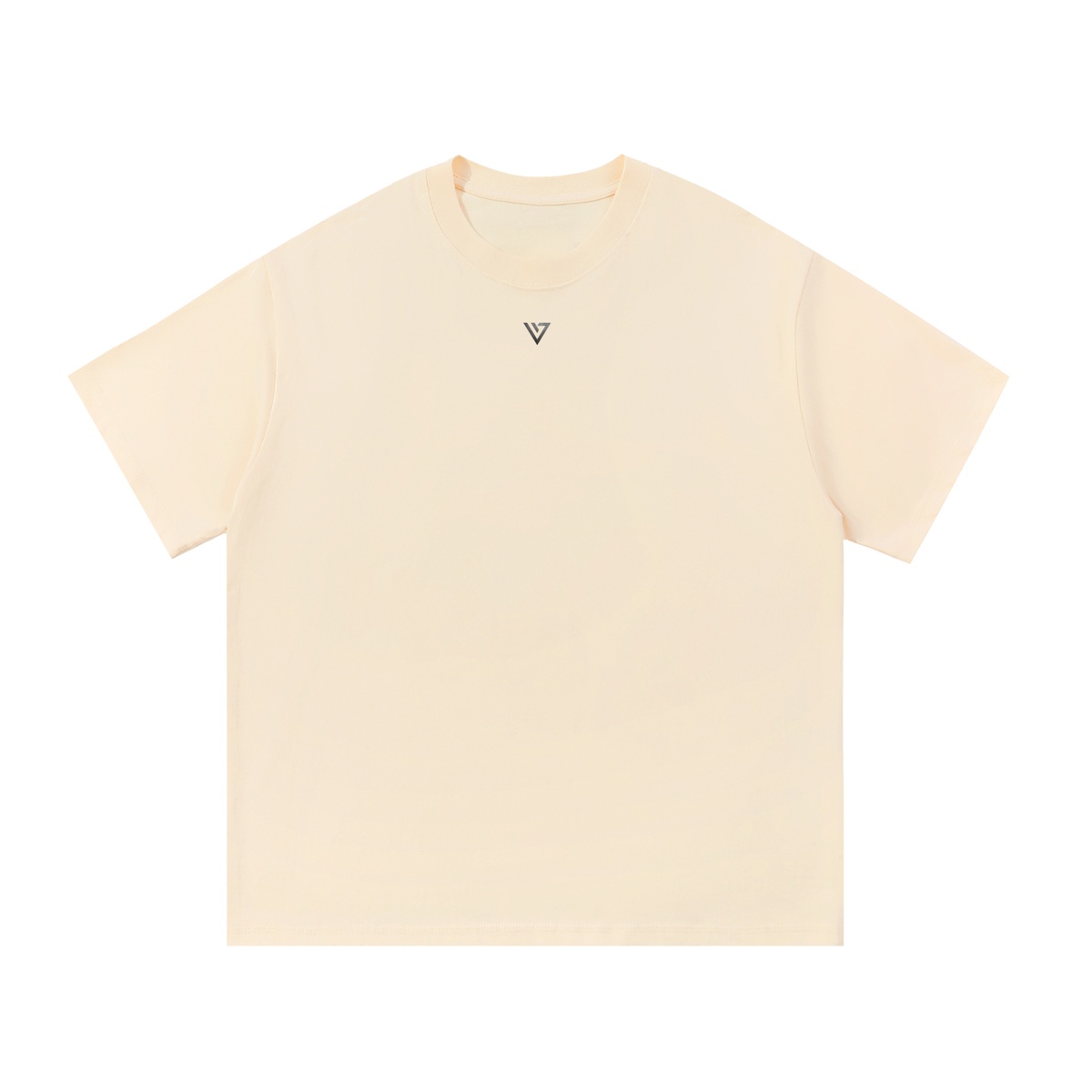 Gold Essential Cotton T-Shirt — Apricot — Front
