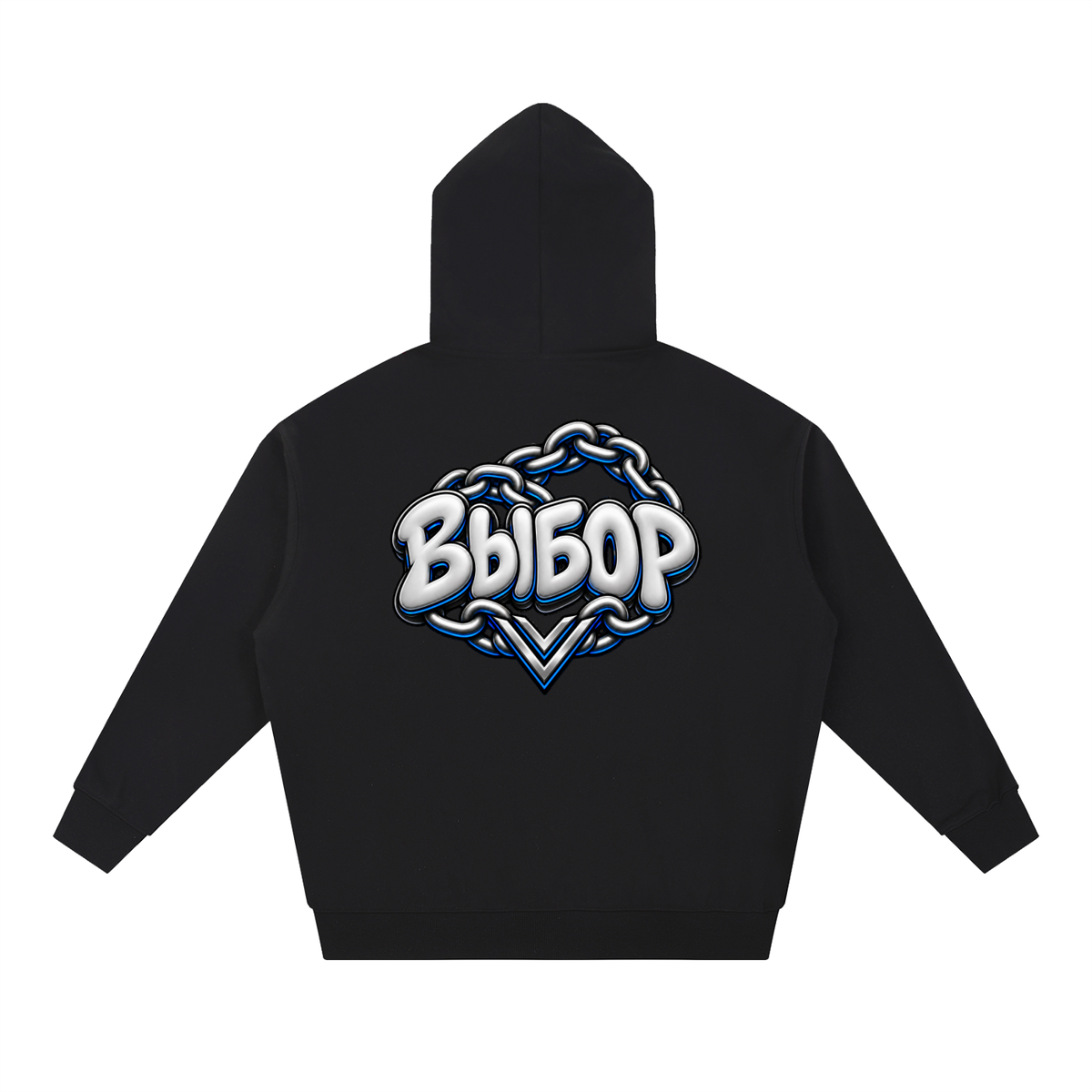 Cobalt Chrome Hoodie — Black — Back