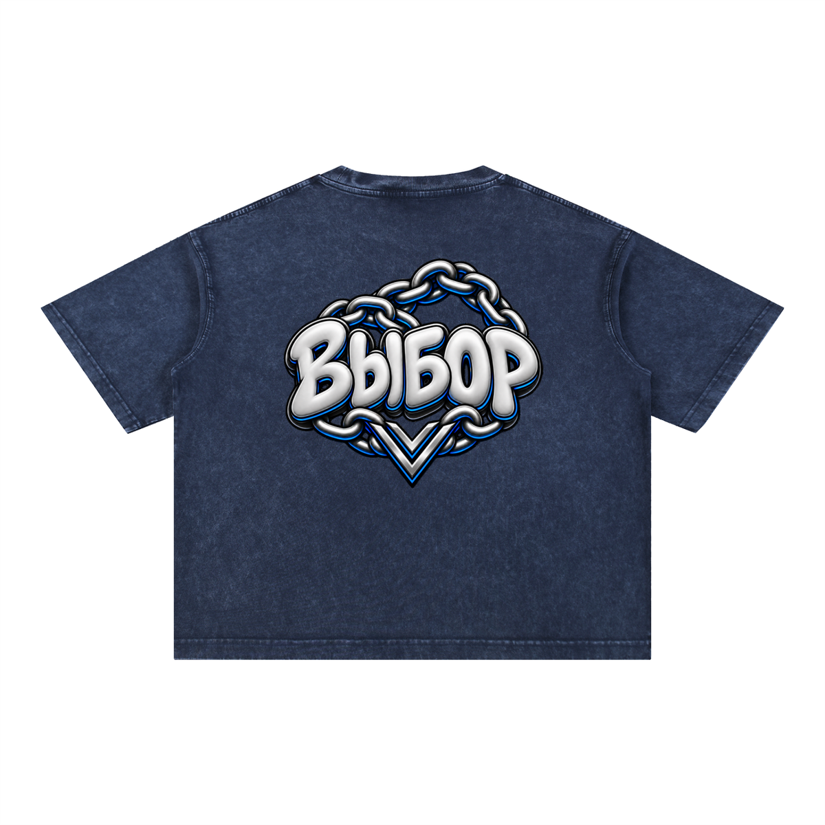 Cobalt Mineral Washed T-Shirt — Royal Blue — Back