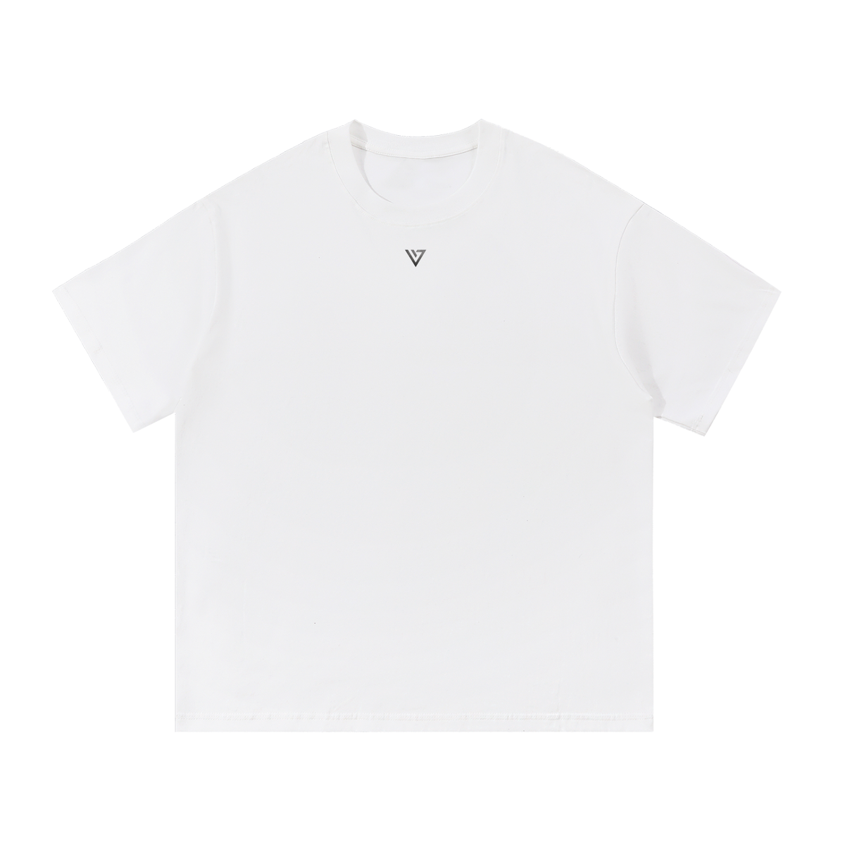 Gold Essential Cotton T-Shirt — White — Front