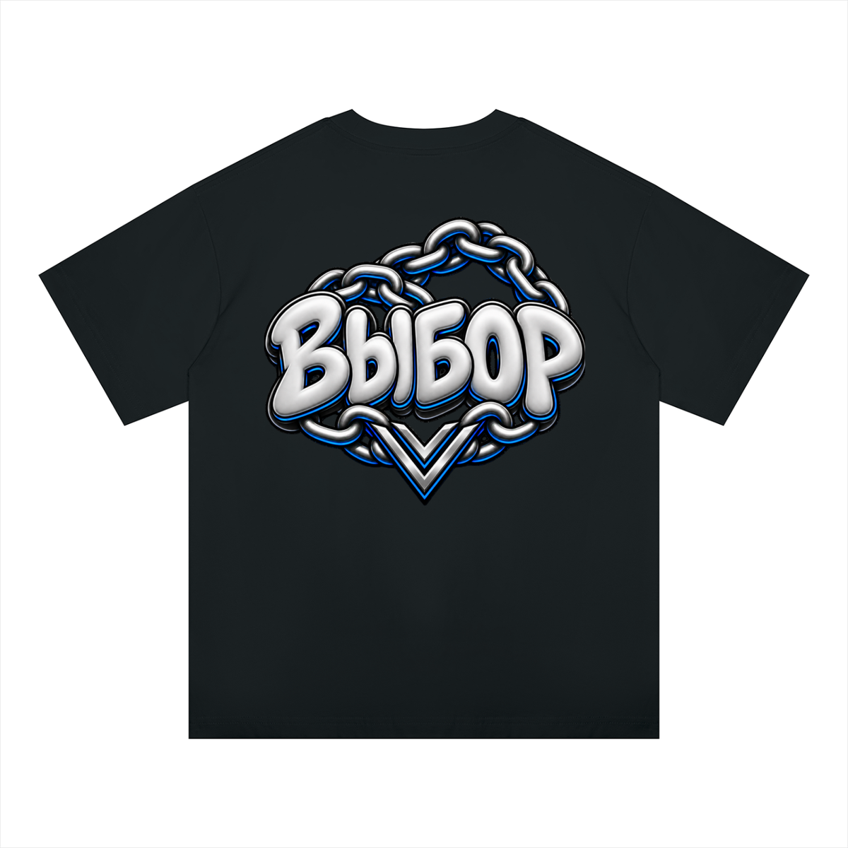 Cobalt Oversized T-Shirt — Black — Back