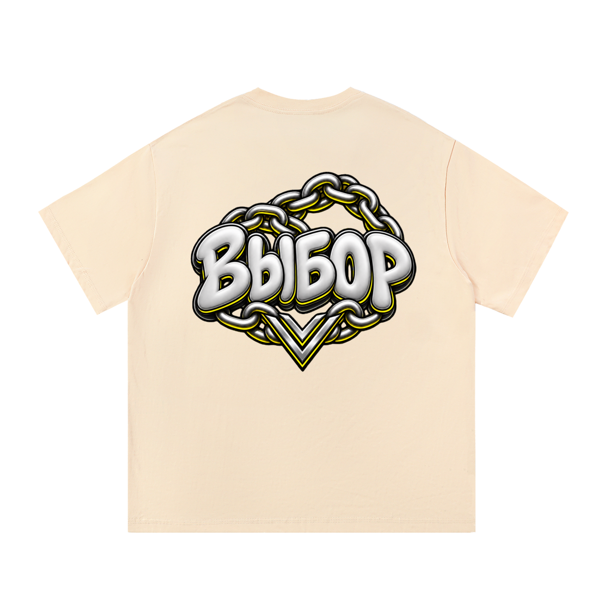 Gold Essential Cotton T-Shirt — Apricot — Back