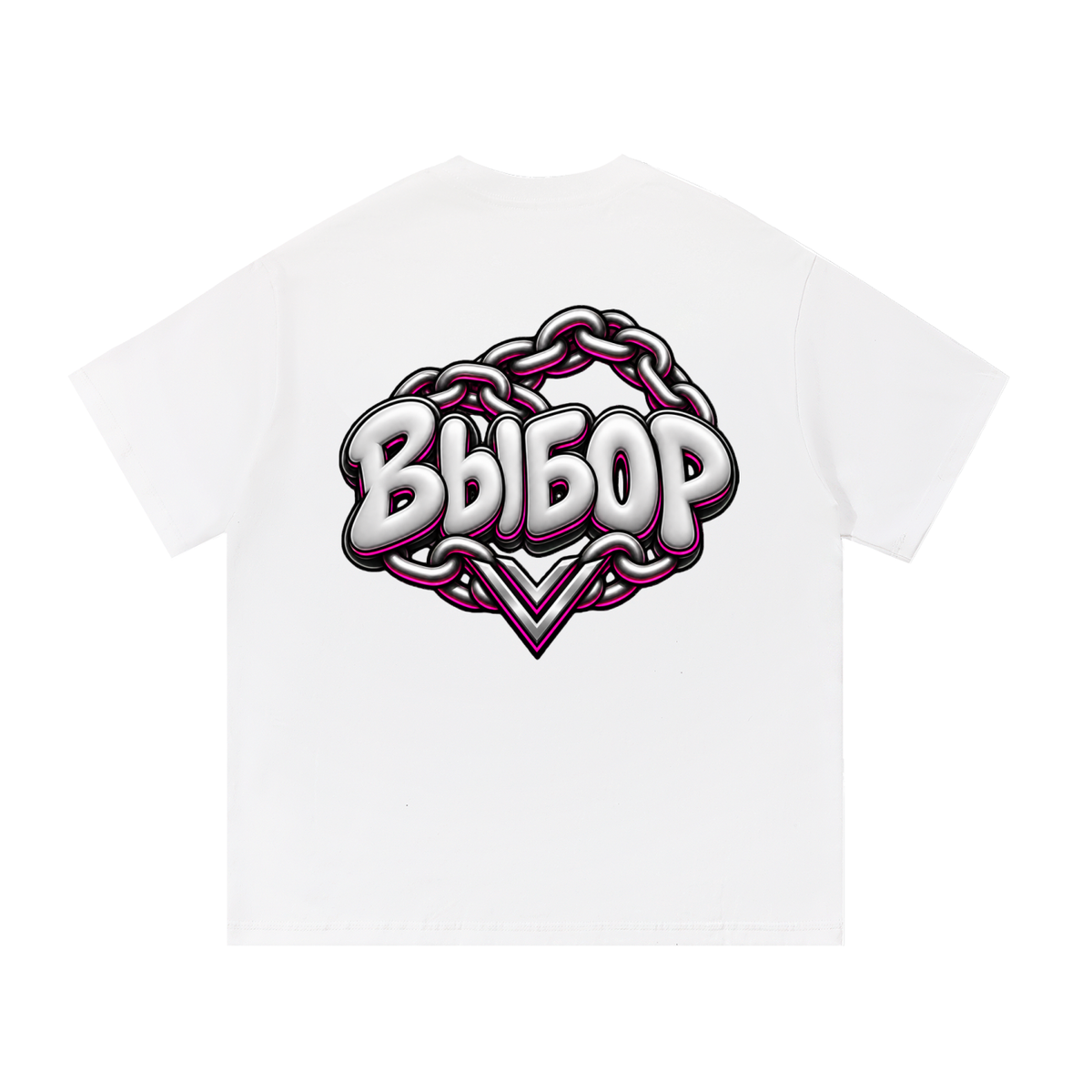 Rose Essential Cotton T-Shirt — White — Back