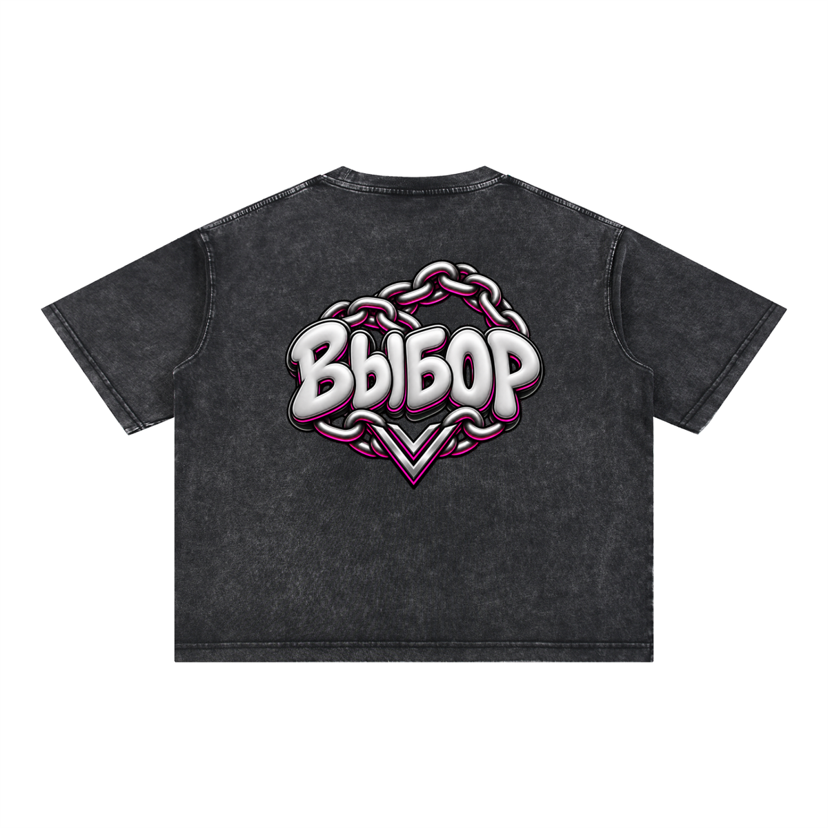 Rose Mineral Washed T-Shirt — Black — Back