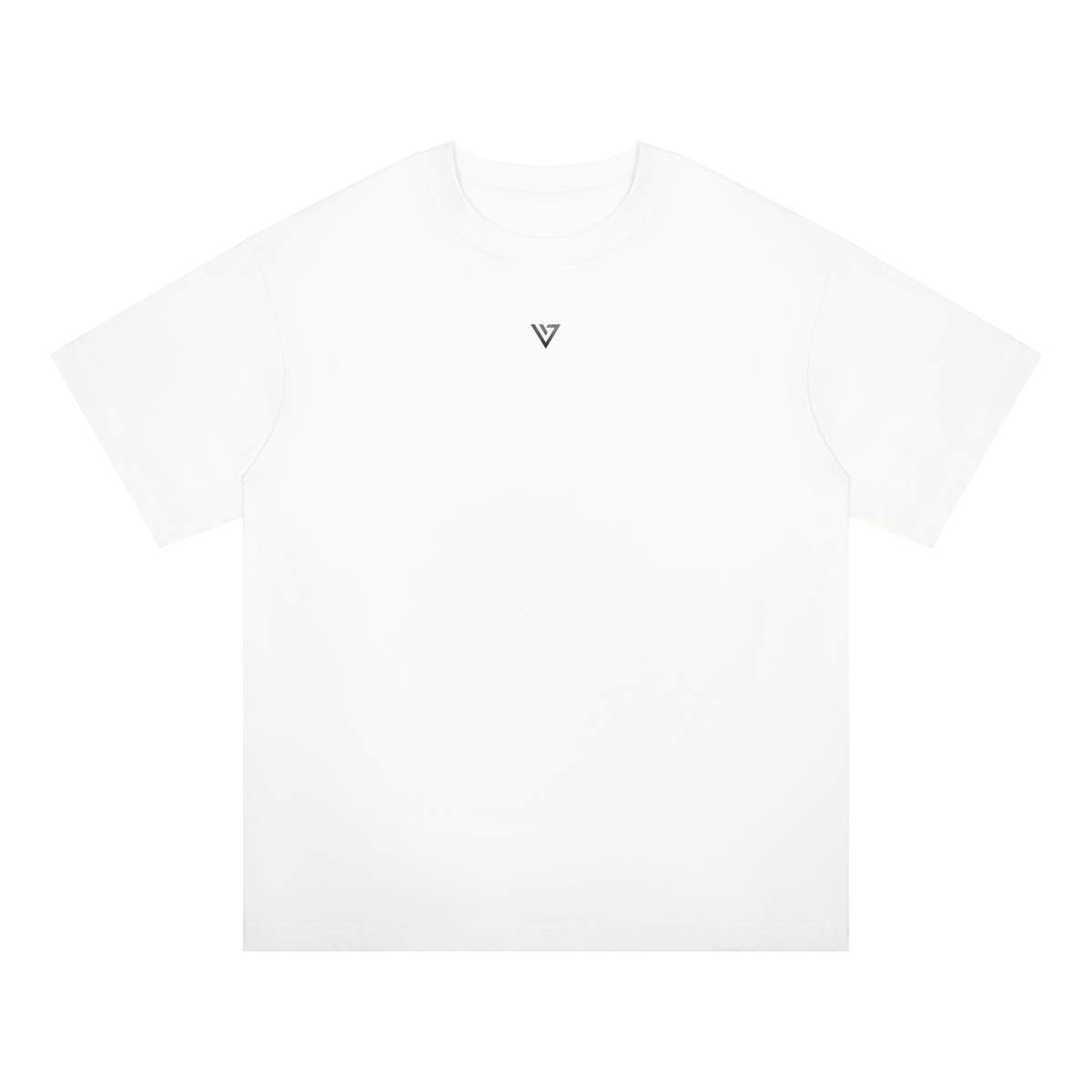 Emerald Oversized Drop Shoulder T-Shirt — White — Front
