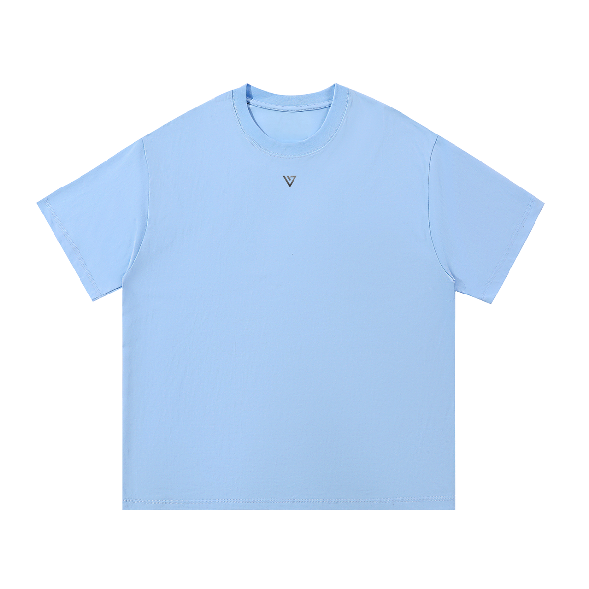 Cobalt Essential Cotton T-Shirt — Blue — Front