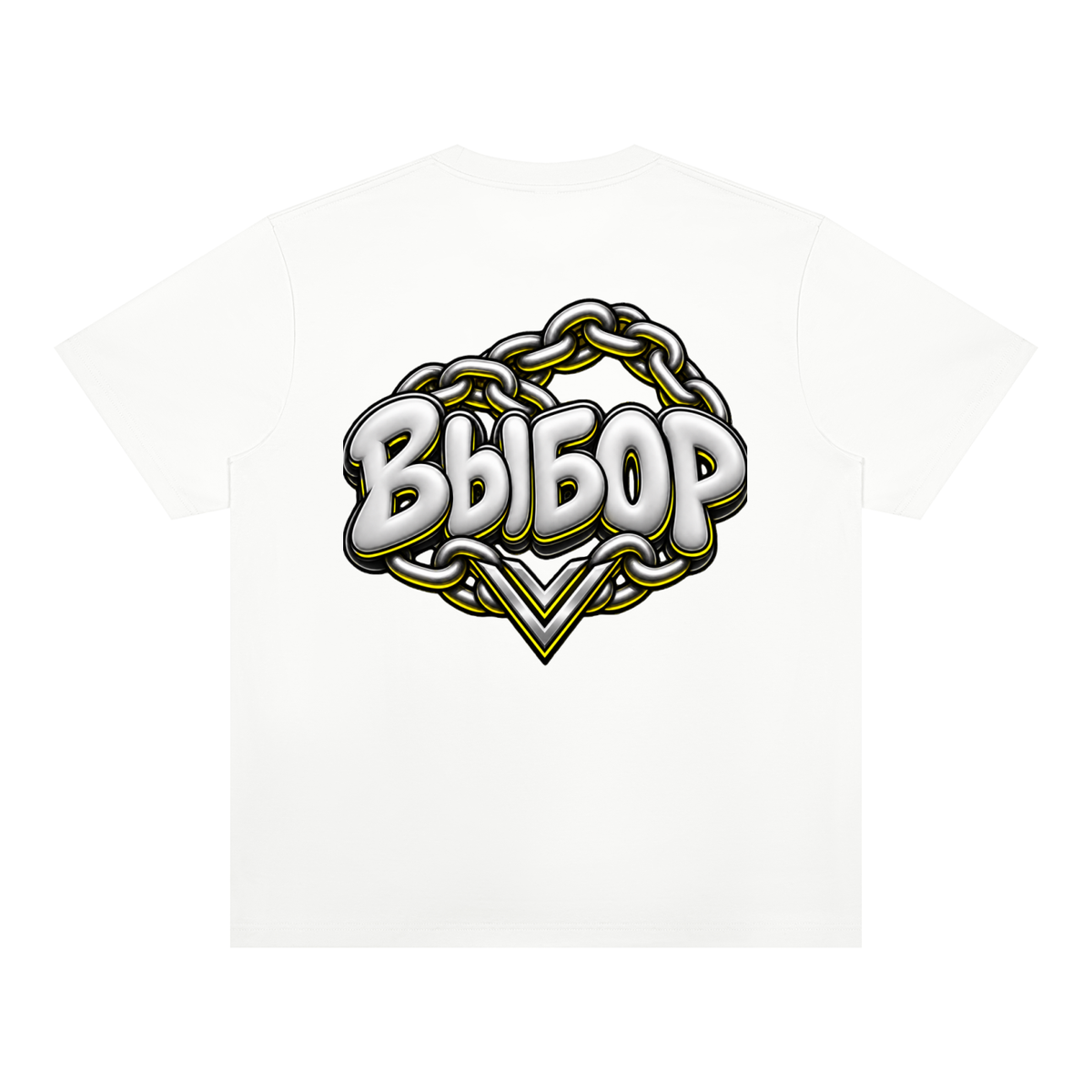 Gold Heavyweight T-Shirt — White — Back