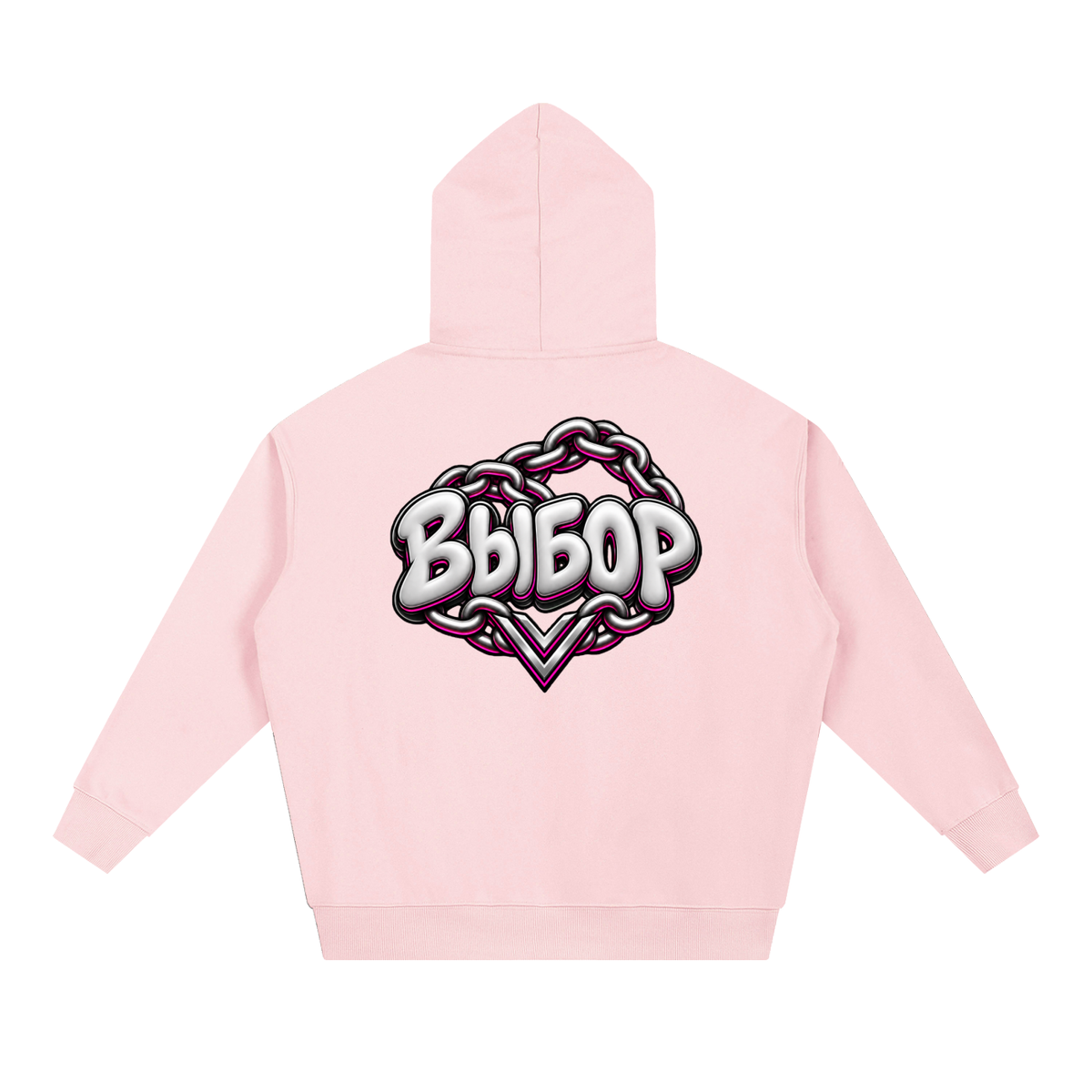 Rose Chrome Hoodie — Pink — Back
