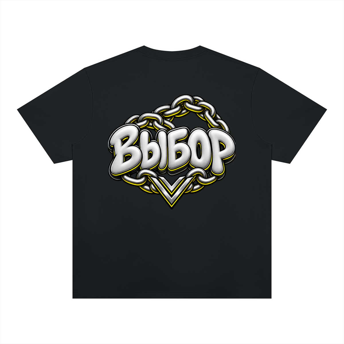 Gold Heavyweight T-Shirt — Black — Back