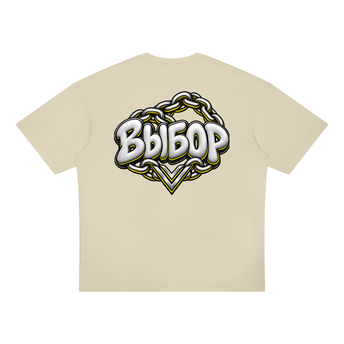 Gold Oversized T-Shirt — Light Apricot — Back