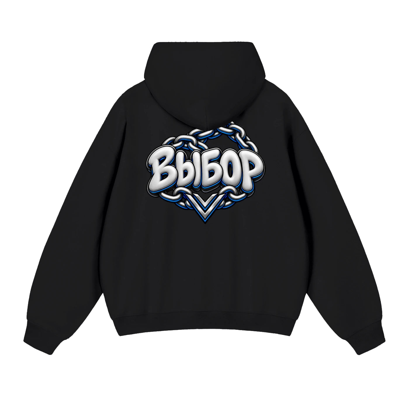 Cobalt Chrome Hoodie, back artwork