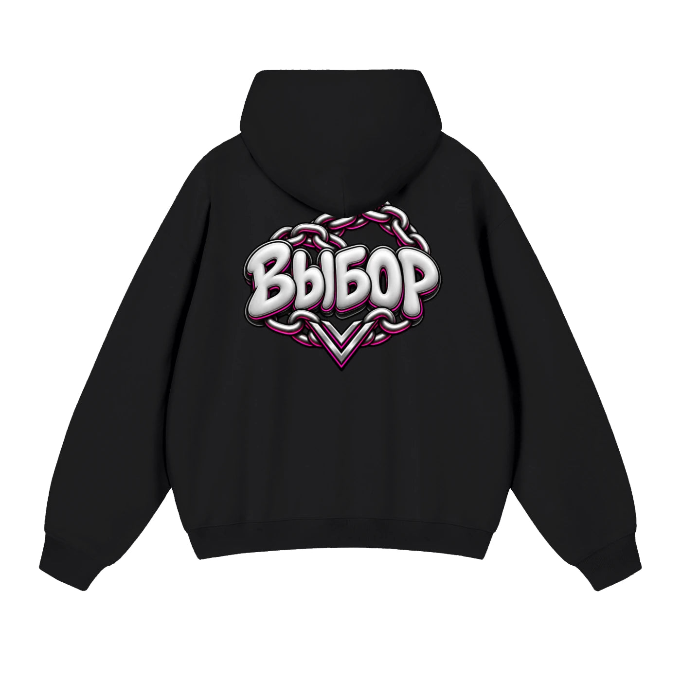 Rose Chrome Hoodie, back artwork